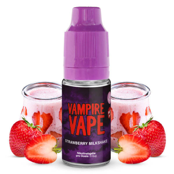Vampire Vape 10ml - Strawberry Milkshake 0mg