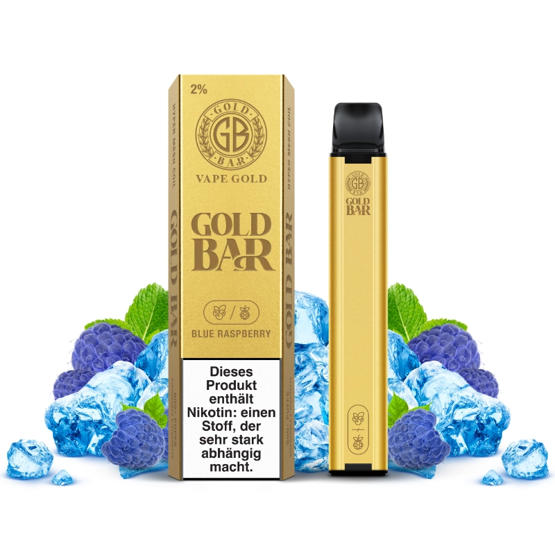 Gold Bar Einweg E-Zigarette 2ml - Blue Raspberry 20mg