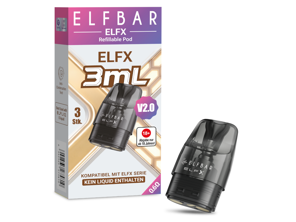 Elfbar, ElfX Pod V2.0 3ml 0,6 Ohm