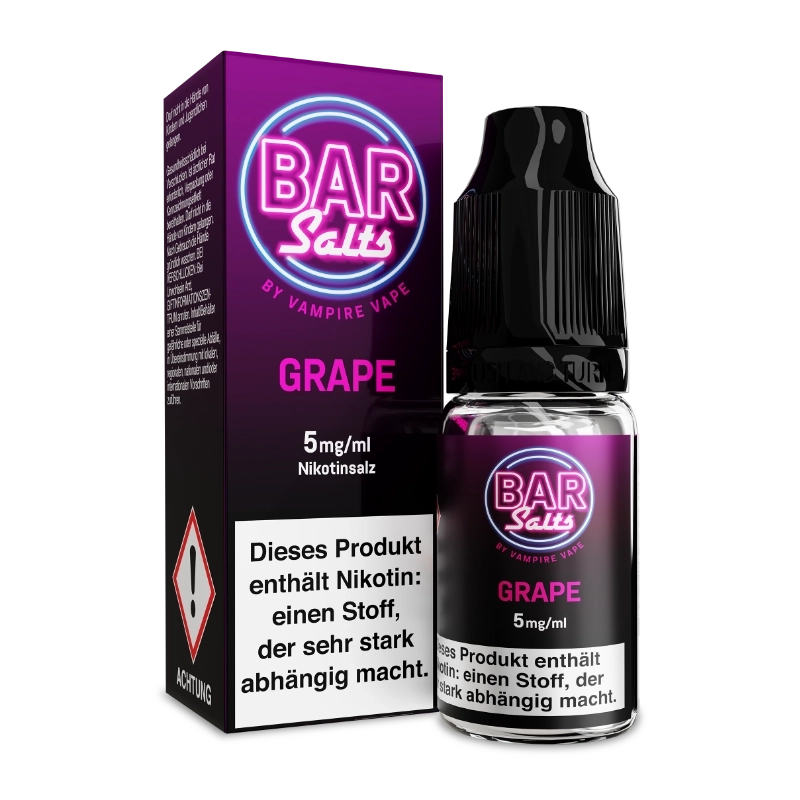 Vampire Vape Bar Salts - Grape 10ml 5mg