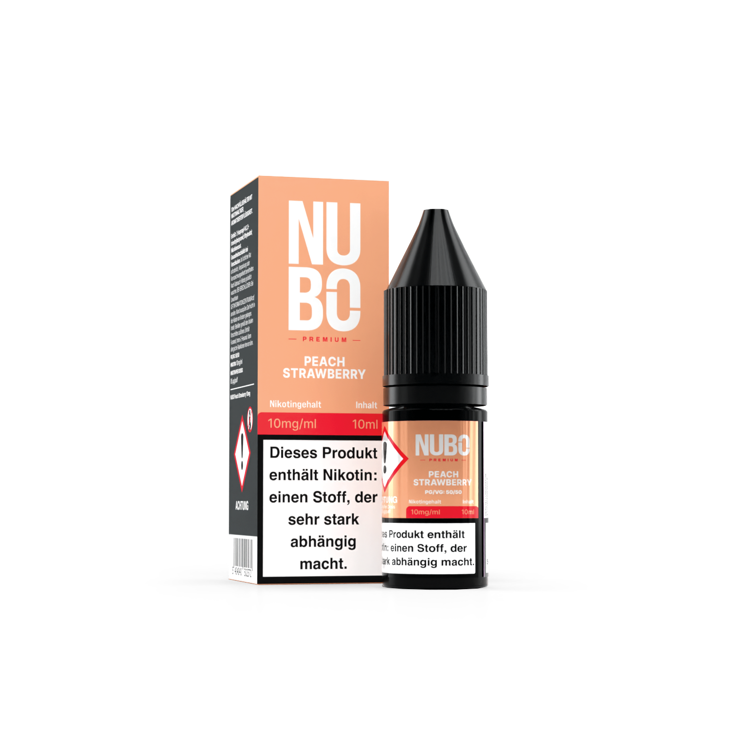NUBO, Peach Strawberry NicSalt 10ml 10mg