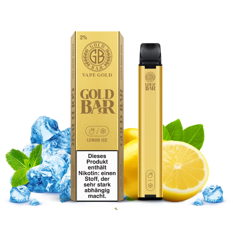 Gold Bar Einweg E-Zigarette 2ml - Lemon Ice 20mg