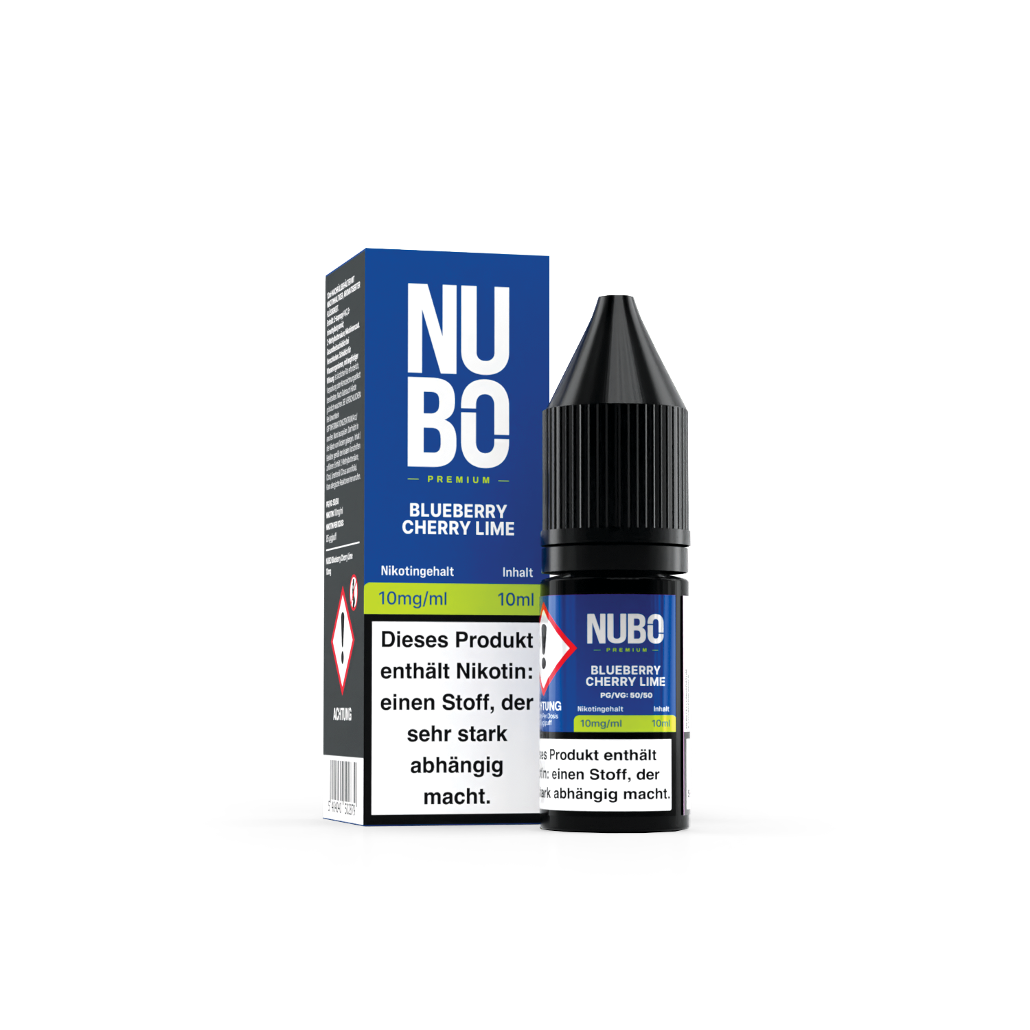 NUBO, Blueberry Cherry Lime NicSalt 10ml 10mg
