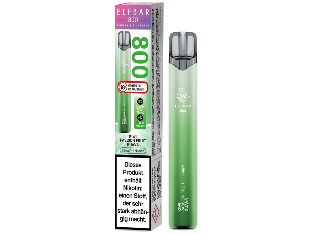 Elfbar 800 Einweg, Kiwi Passion Fruit Guava 20mg 2ml