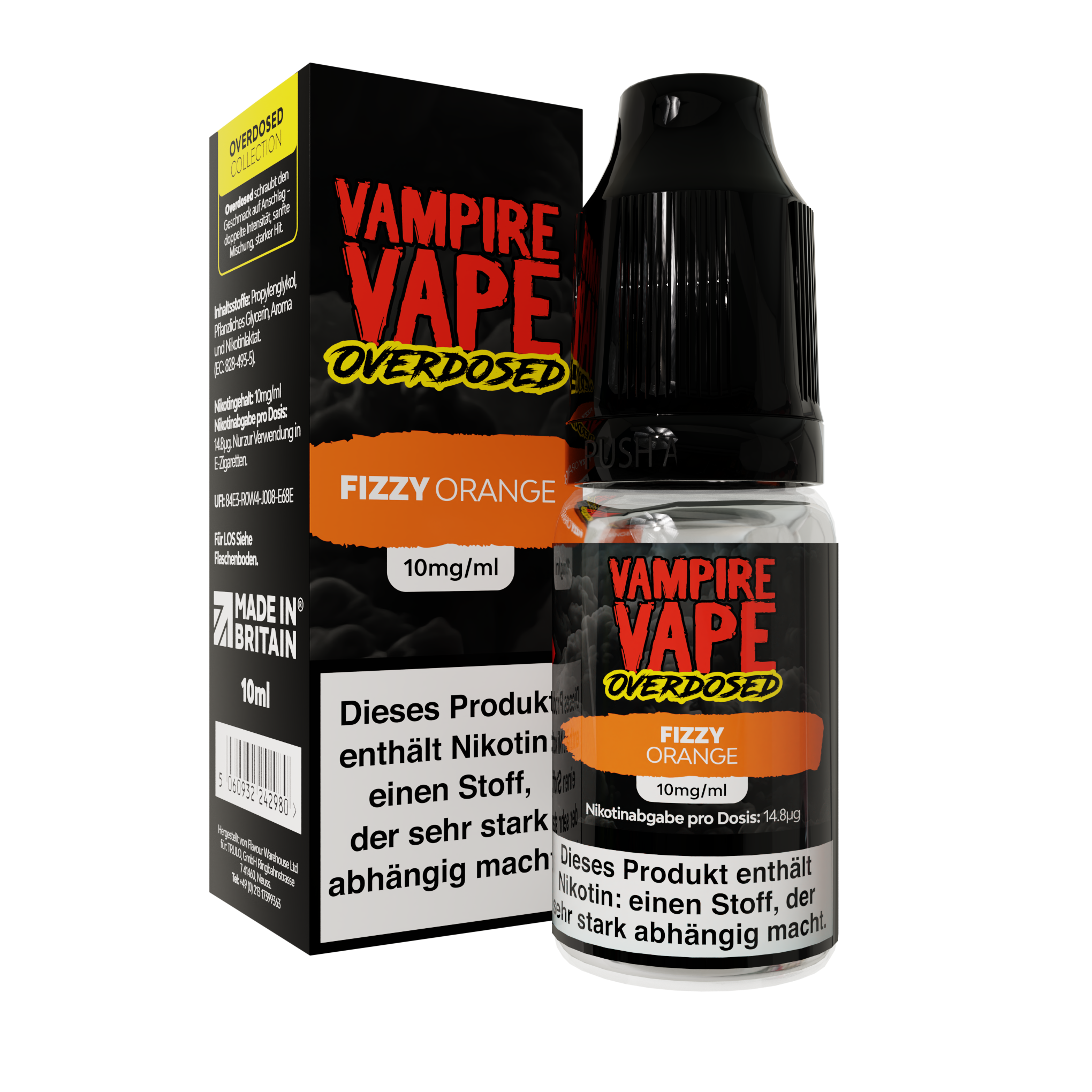 Vampire Vape Overdosed Nic Salt - Fizzy Orange - 10ml 10mg