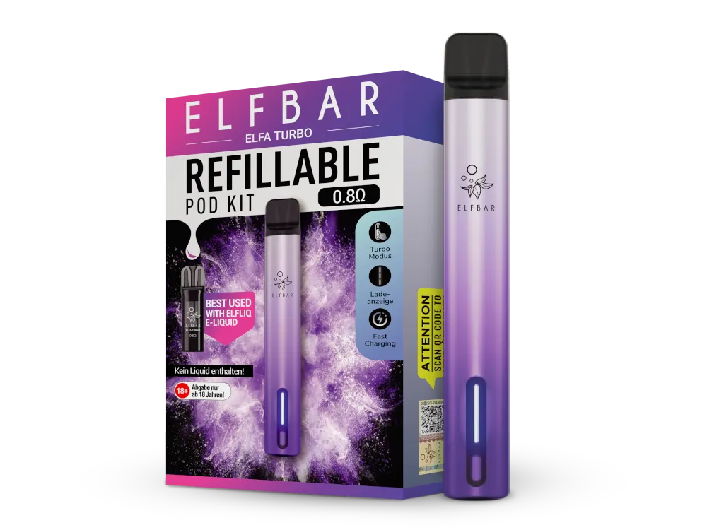 Elfbar, Elfa Turbo, Kit 550mAh Aurora-Purple Elfbar, Elfa Turbo, Kit 550mAh Aurora-Purple