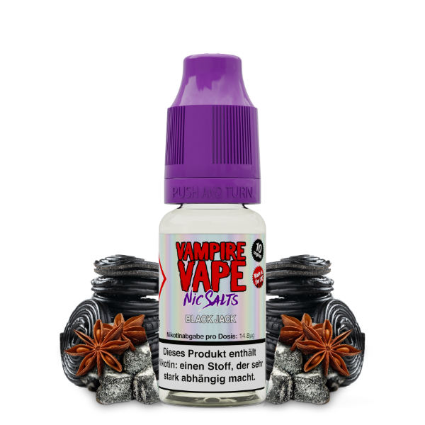 Vampire Vape 10ml Nic Salts - Black Jack 20mg