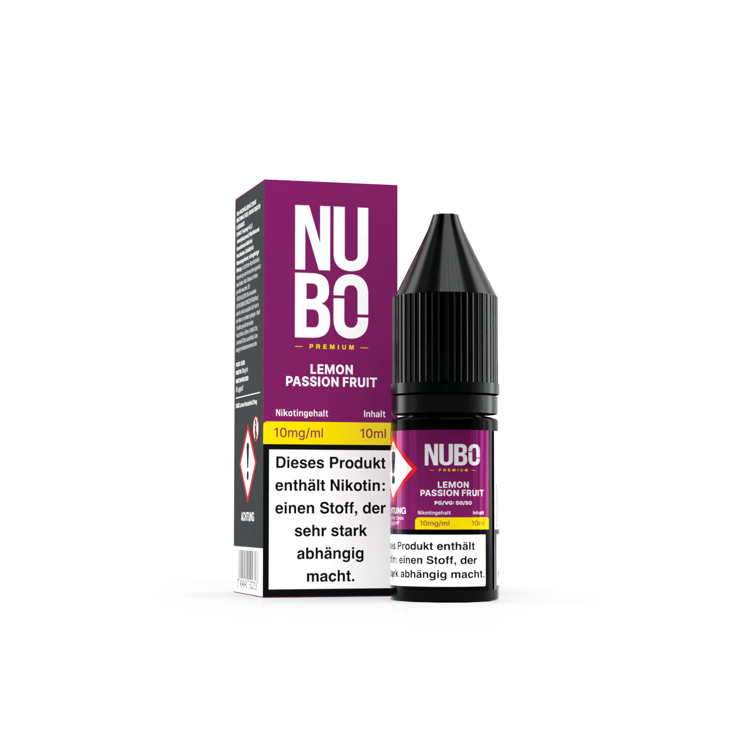 NUBO, Lemon Passionfruit NicSalt 10ml 10mg