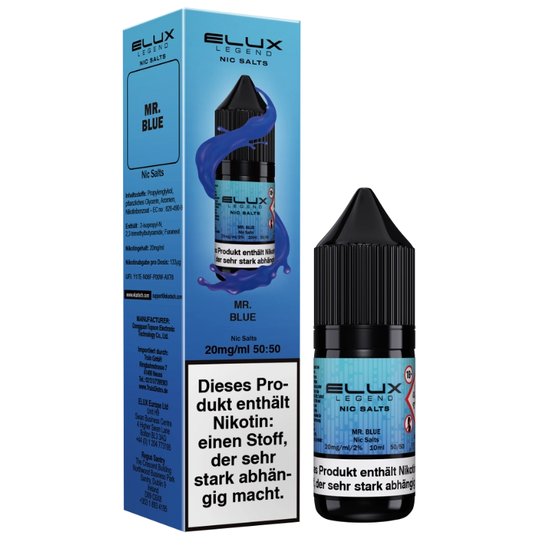 Elux Nic Salts 10ml - Mr. Blue 10mg