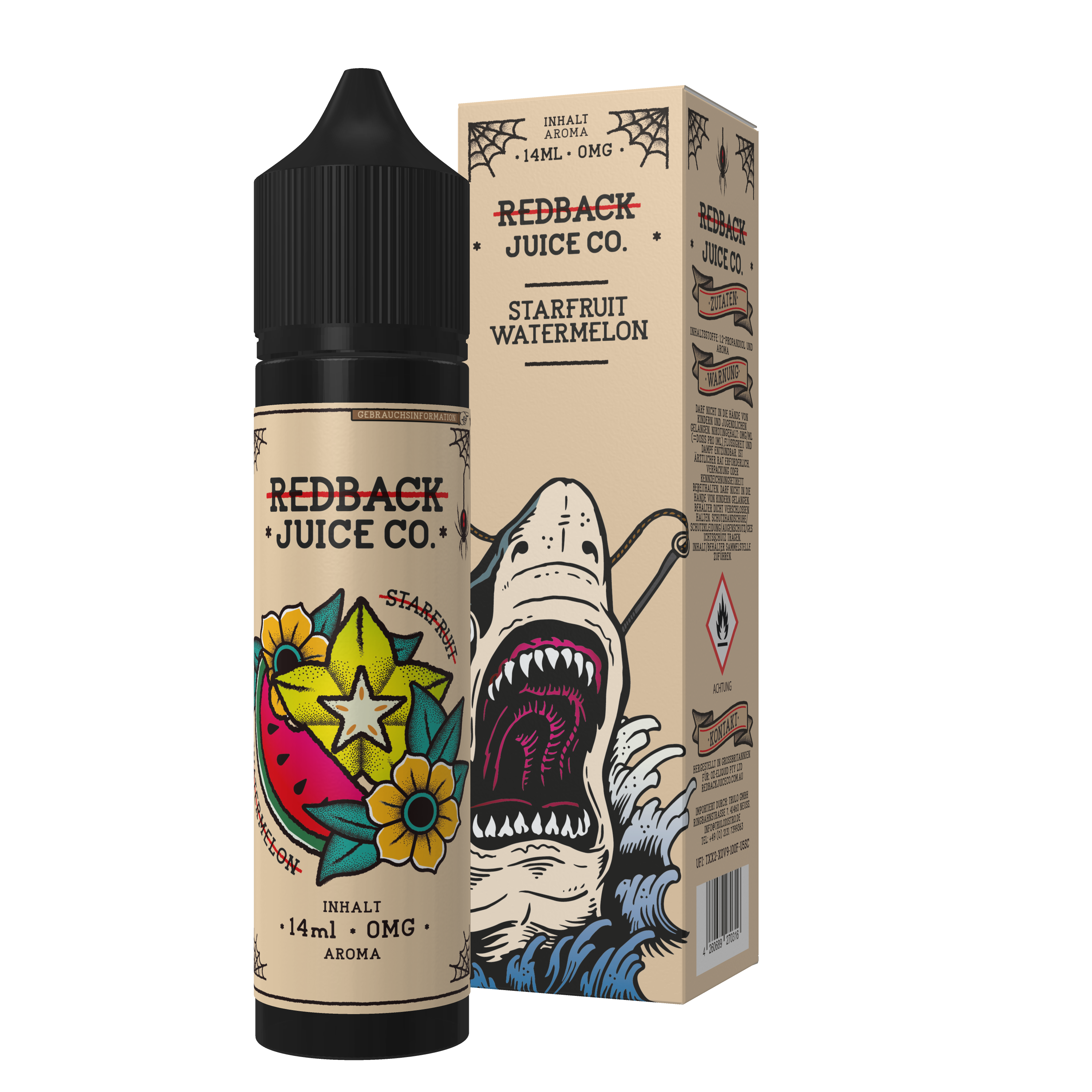 Redback Juice Co - Starfruit Watermelon 14ml Longfill