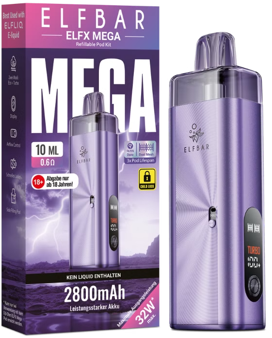 Elfbar ELFX Mega Pod Kit - 2800 mAh - Lila