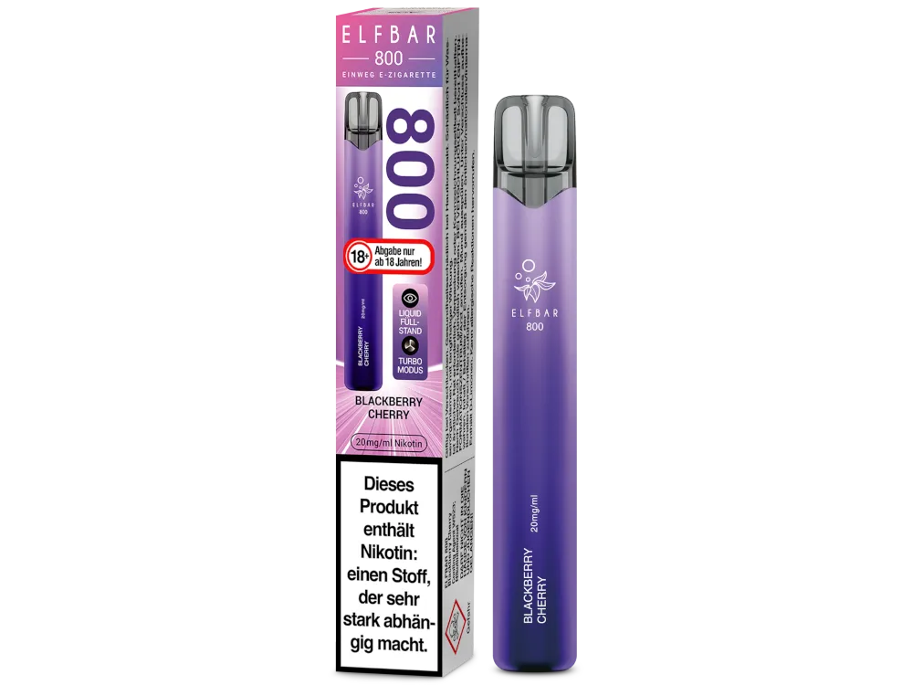Elfbar 800 Einweg E-Zigarette | 20mg, 2ml | Blackberry Cherry
