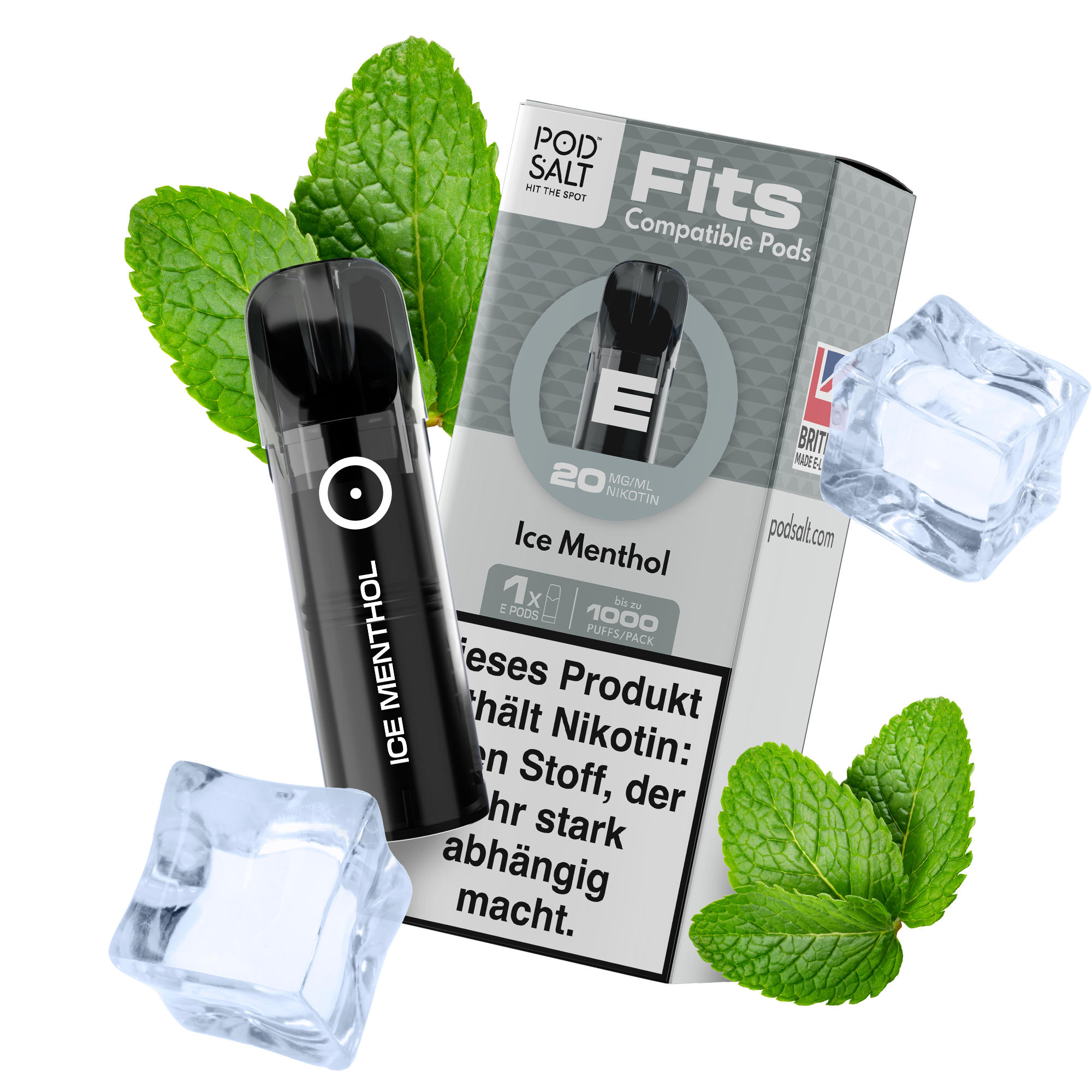 Pod Salt, Fits Pods Ice Menthol 20mg/ml (3er Pack)