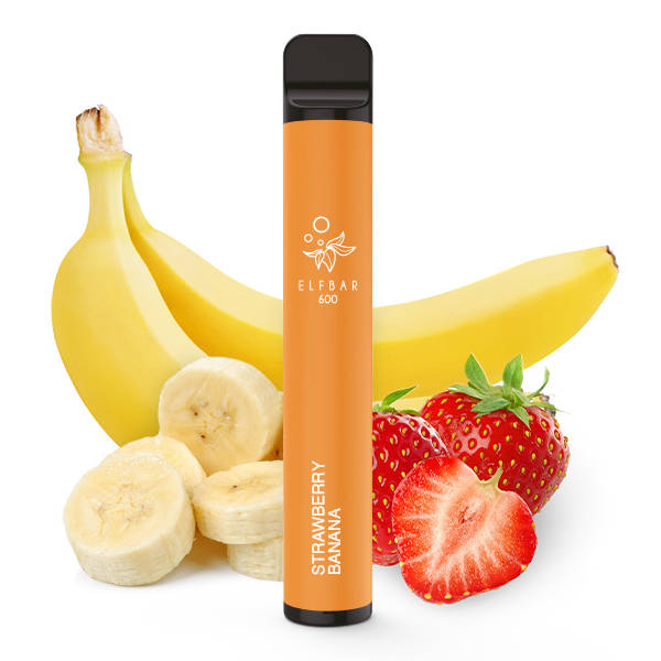 Elfbar 600 Strawberry Banana 0mg - Versteuert